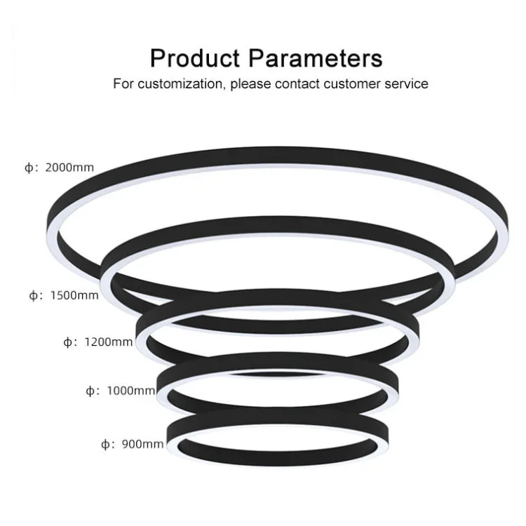 aluminum led light Office Round Ring Recessed Ceiling Surface Mount Wall Fixture Led Panel Linear