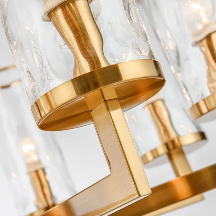 European tradition entrance hall cognac vintage clear glass lamp luxury chandeliers light