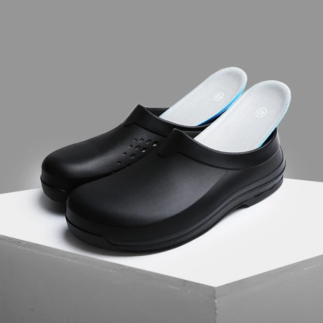 EVA Unisex Slippers Non-slip Waterproof Oil-proof Kitchen Work Cook Shoes for Chef Master Hotel Restaurant Clogs