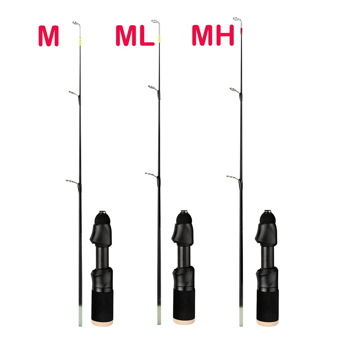 50cm fiberglass short ice fishing rod M/ML/MH lightweight spinning ice fishing rod mini