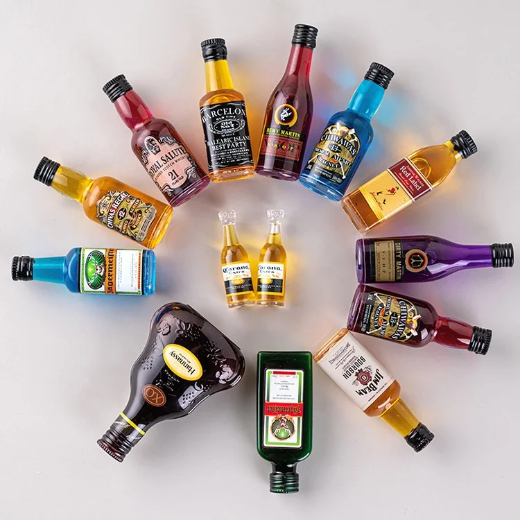 Винная бутылка украшение для торта бутылки виски шампанского поставщик миниатюрных игрушек вечеринки в честь Дня Рождения