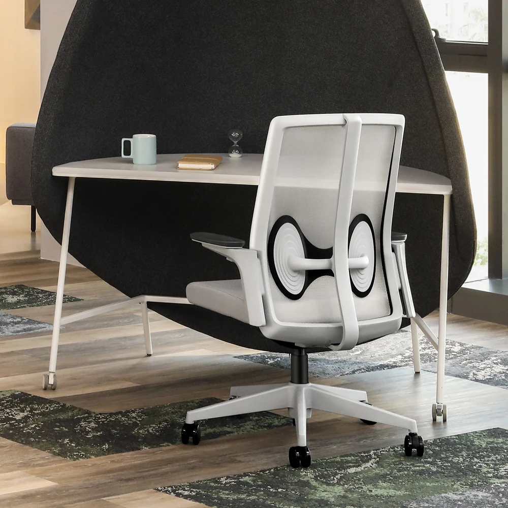 Executive Ergonomic Pu Caster Cheap Mold Foam With Fabric Upholster Low Back Office Swivel Chair