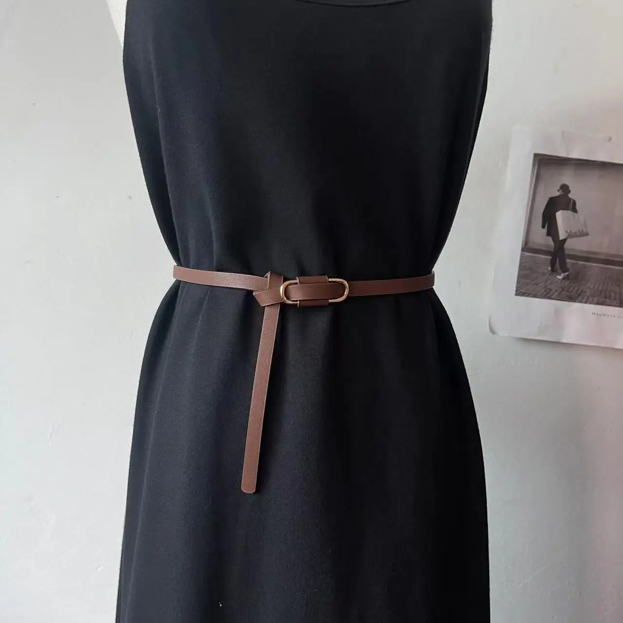 Manufacturer Wholesale Ladies Waist Belt With Gold Buckle Women Skinny Genuine Leather Belt For Dress For Jeans