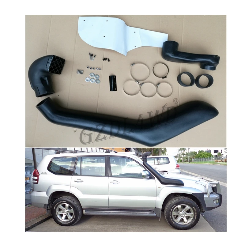 GZDL4WD Car Exterior Auto Parts Air Intake Snorkel Kits 4x4 For FJ120 Land Cruiser Prado 120 LC120 SS186HF 2002-2009