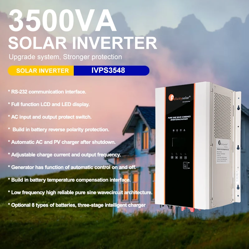 felicity solar Off grid hybrid solar power inverter 2.8kw 3.5kva 48v  230vac inverter