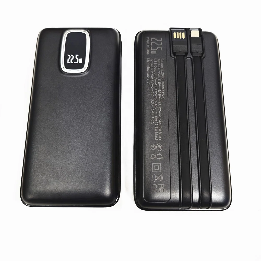 Factory PD 22.5W Power Bank 10000mAh Fast charging Mobile Phone External Battery Portable Charger 20000 mAh PowerBank