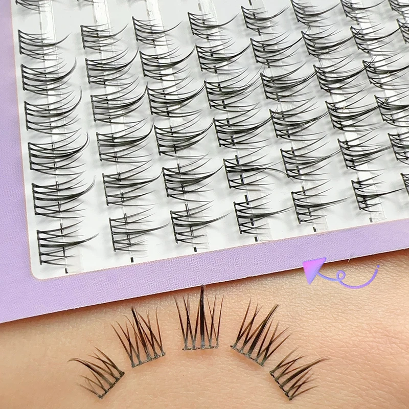Manga Lashes Individual Cluster Eyelashes Quick DIY Eyelash Extensions KIT Cosplay Lashes Natural Feather Synthetic Hair 1 Pcs