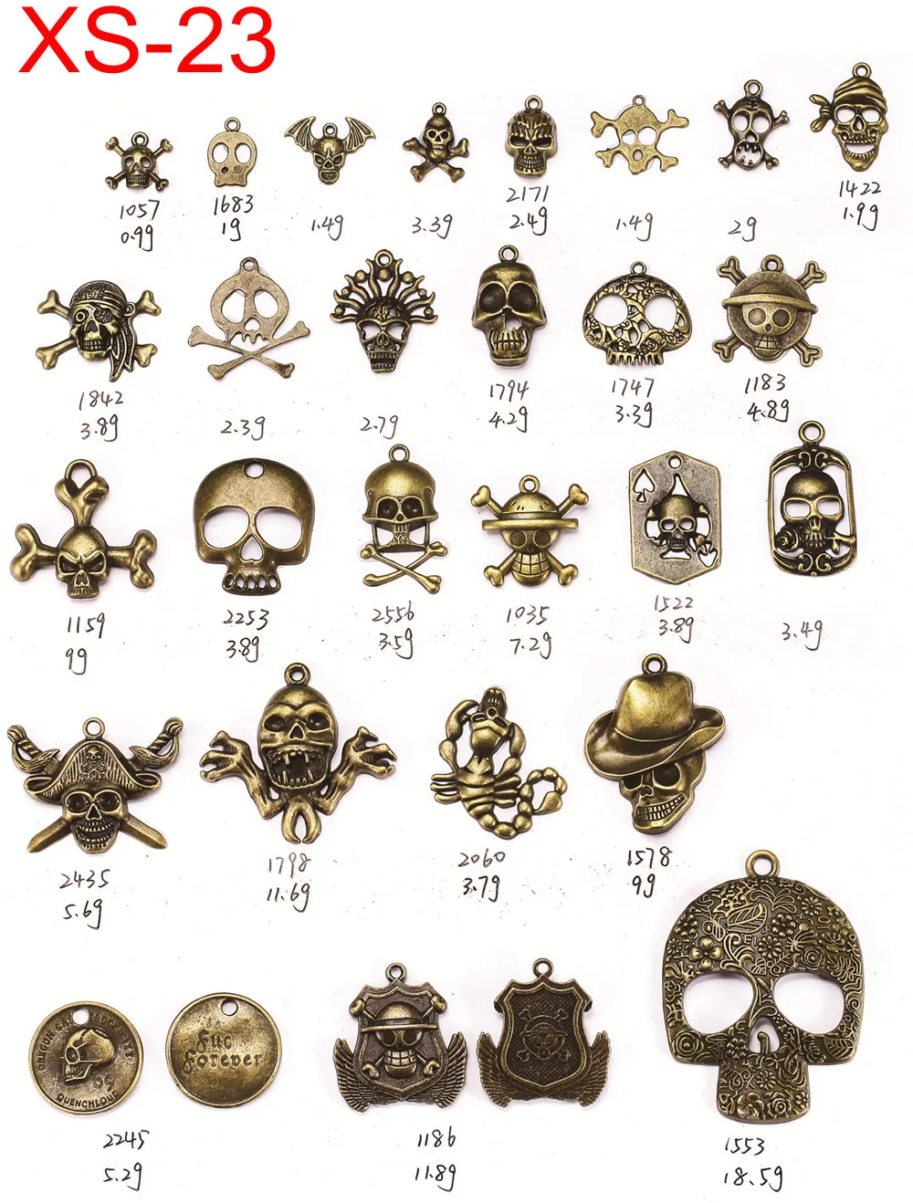 Wholesale hundreds of design choices  brass color DIY charms & pendant for passport cover