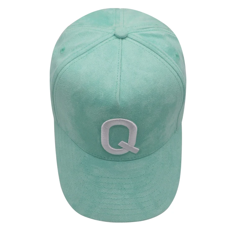 Custom Embroidered 5 Panel Faux Leather Suede Baseball Sport Hats Adjustable Casual Low Profile Dad Hat