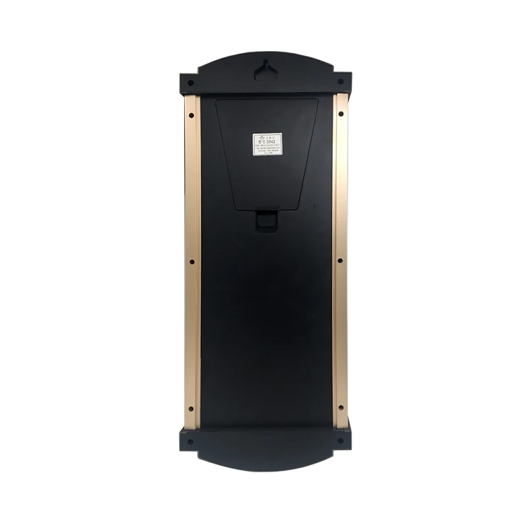 European style living room metal clock face rectangular plastic swing fashion wall clock