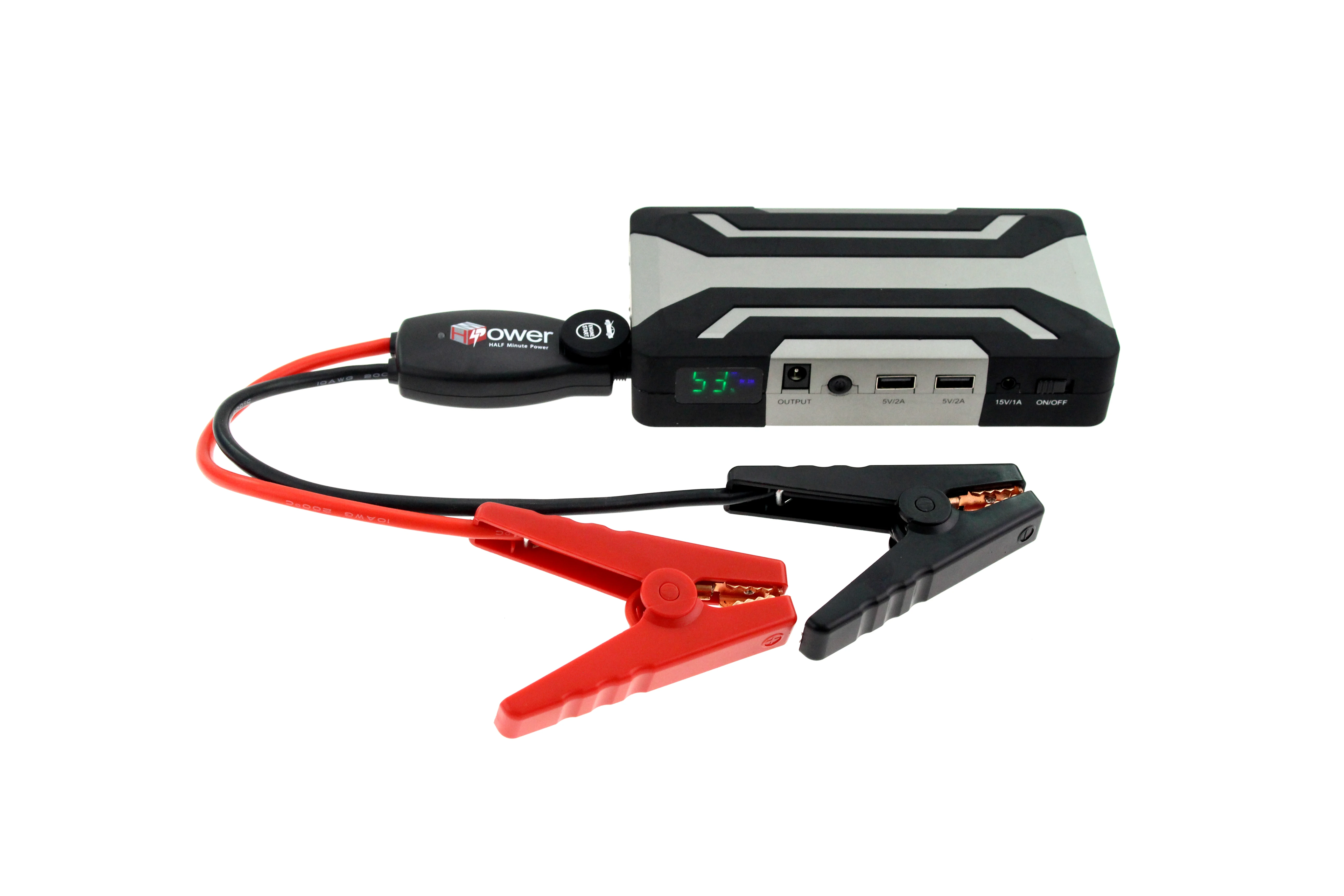15000mah Portable Car Jump Starter Power Bank For 6.0l Diesel Vehicles With Lcd & Magnet Jump Starter