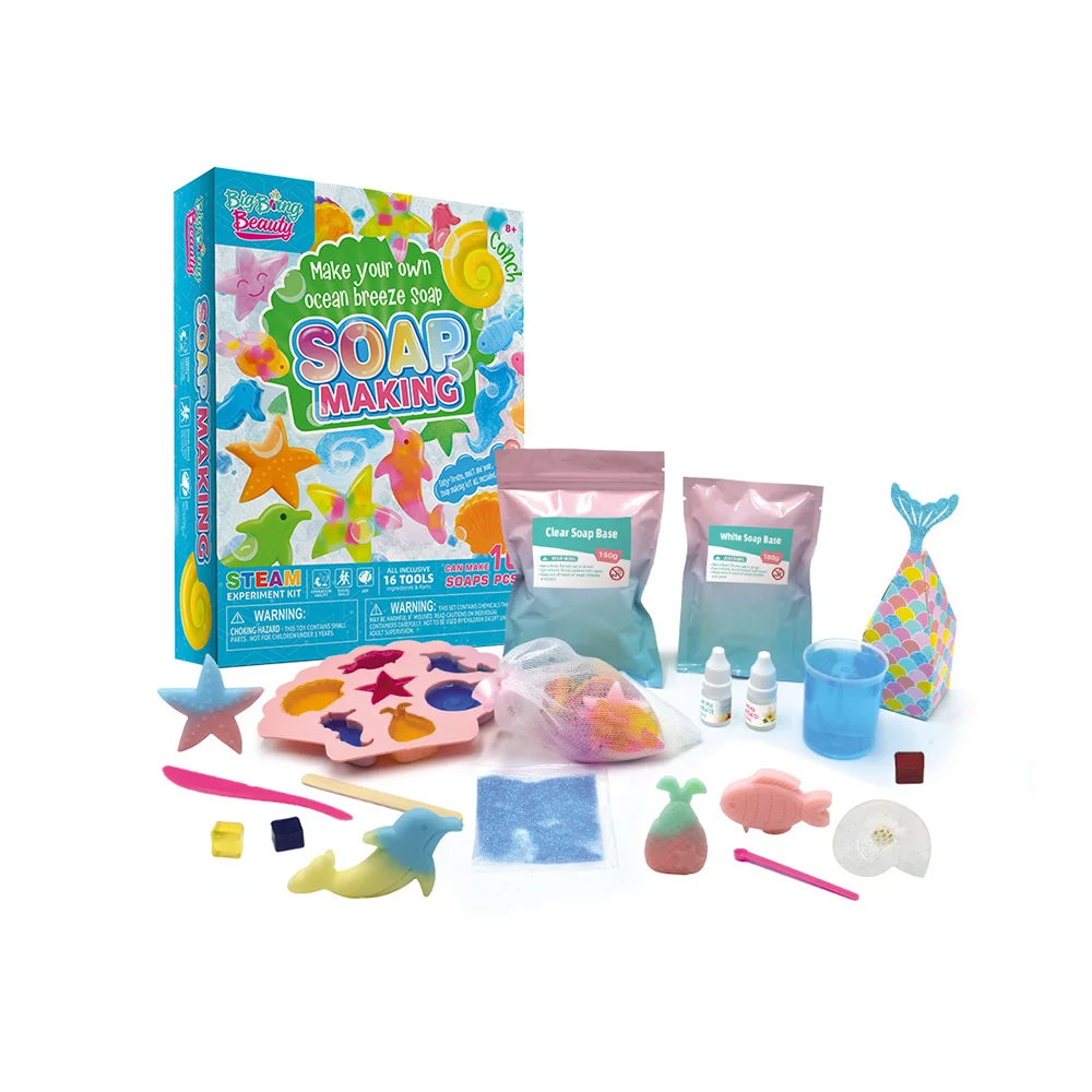 BIG BANG BEAUTY CPC Certified Kids DIY Cosmetic Soap Kit Handmade Craft Soap Making Toy for Children 8+