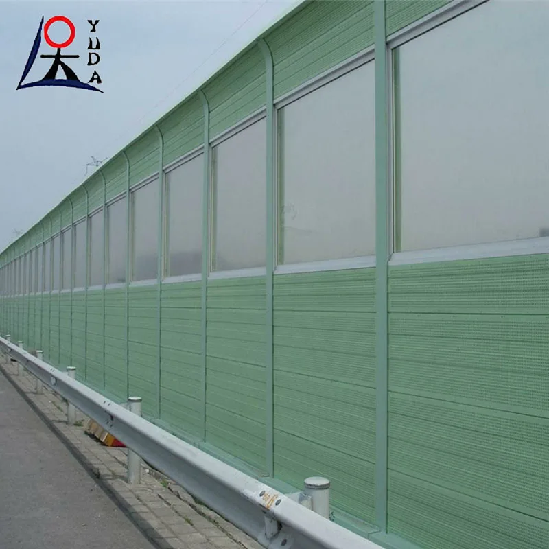 Outdoor traffic sound barrier sheet panels highway noise absorbing fence transparent noise barrier fencing