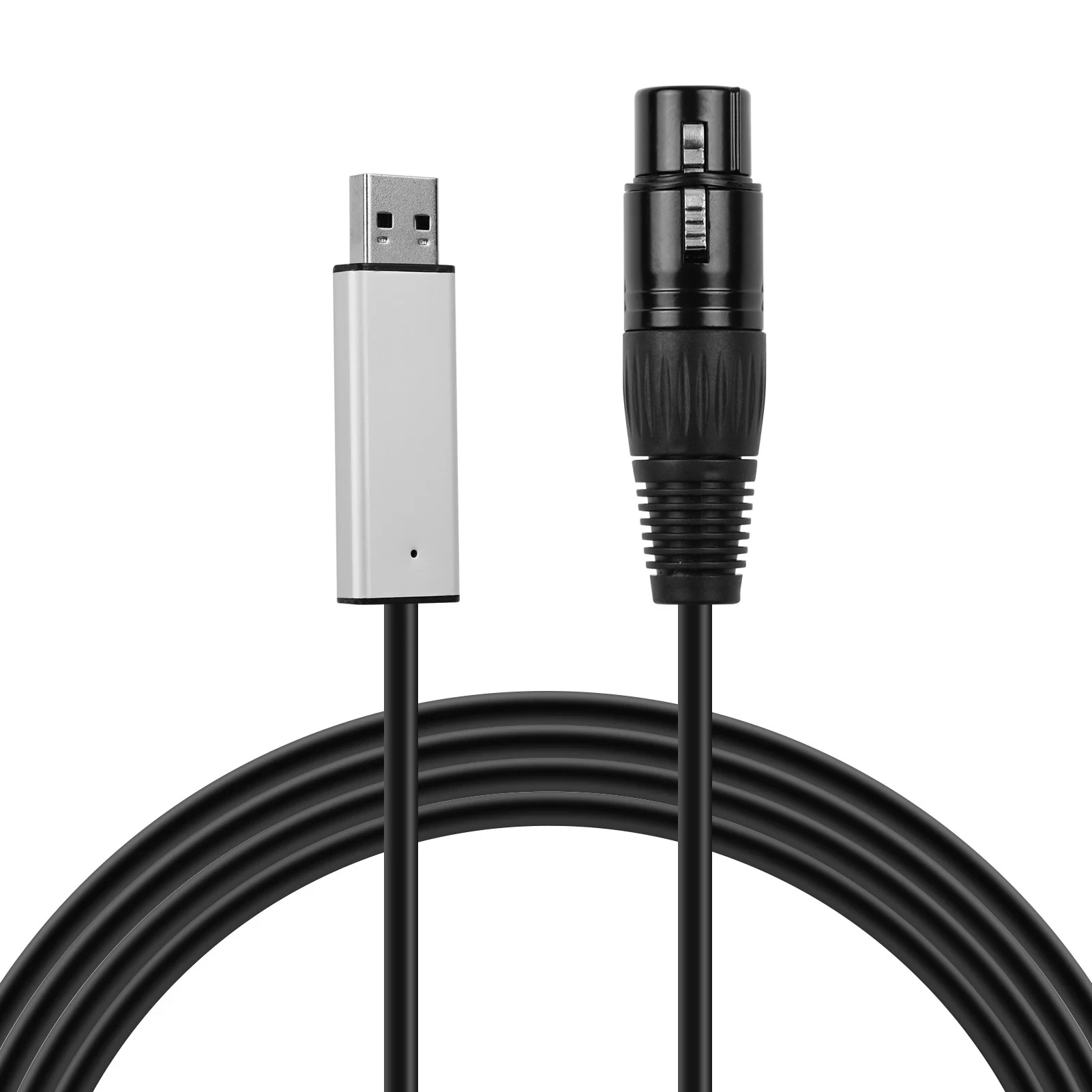 USB to DMX Interface Adapter Cable For Stage Disco Moving Head Light 110cm Length PC DMX512 Controller Signal Conversion