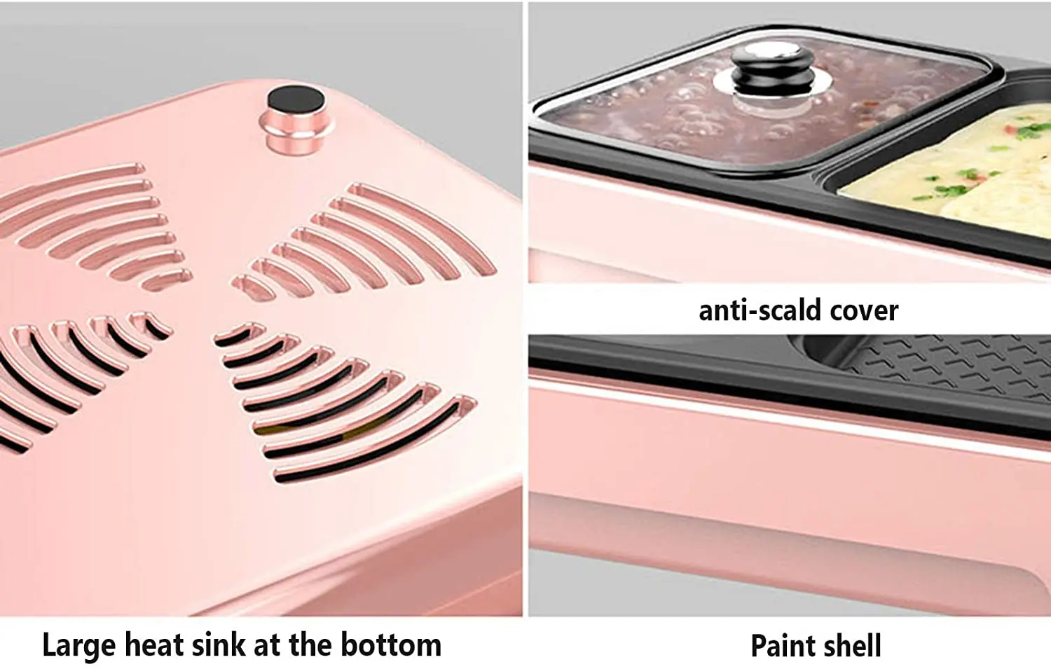 Maibo 2023 New 2 in 1 Electric Grill with Hot Pot Electric Cooker