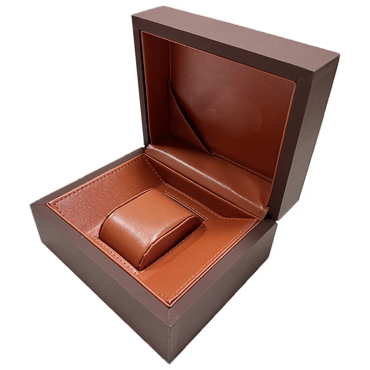 Kexin Custom logo luxury packaging watch box display pu leather inside black wooden watch gift case for travel watch boxes