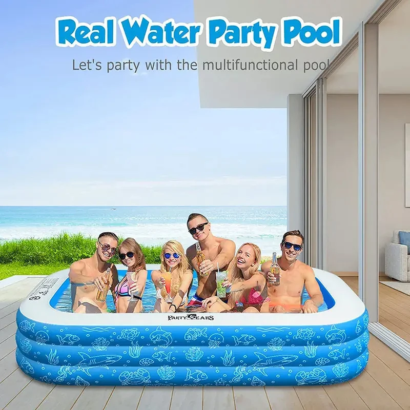 Summer essential, inflatable swimming pool large capacity, swimming cool just for a moment! pools swimming outdoor