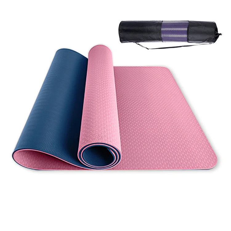 Low Price Yoga Mat and carrying case Gym Exercise Custom Logo tpe yoga mat with position line
