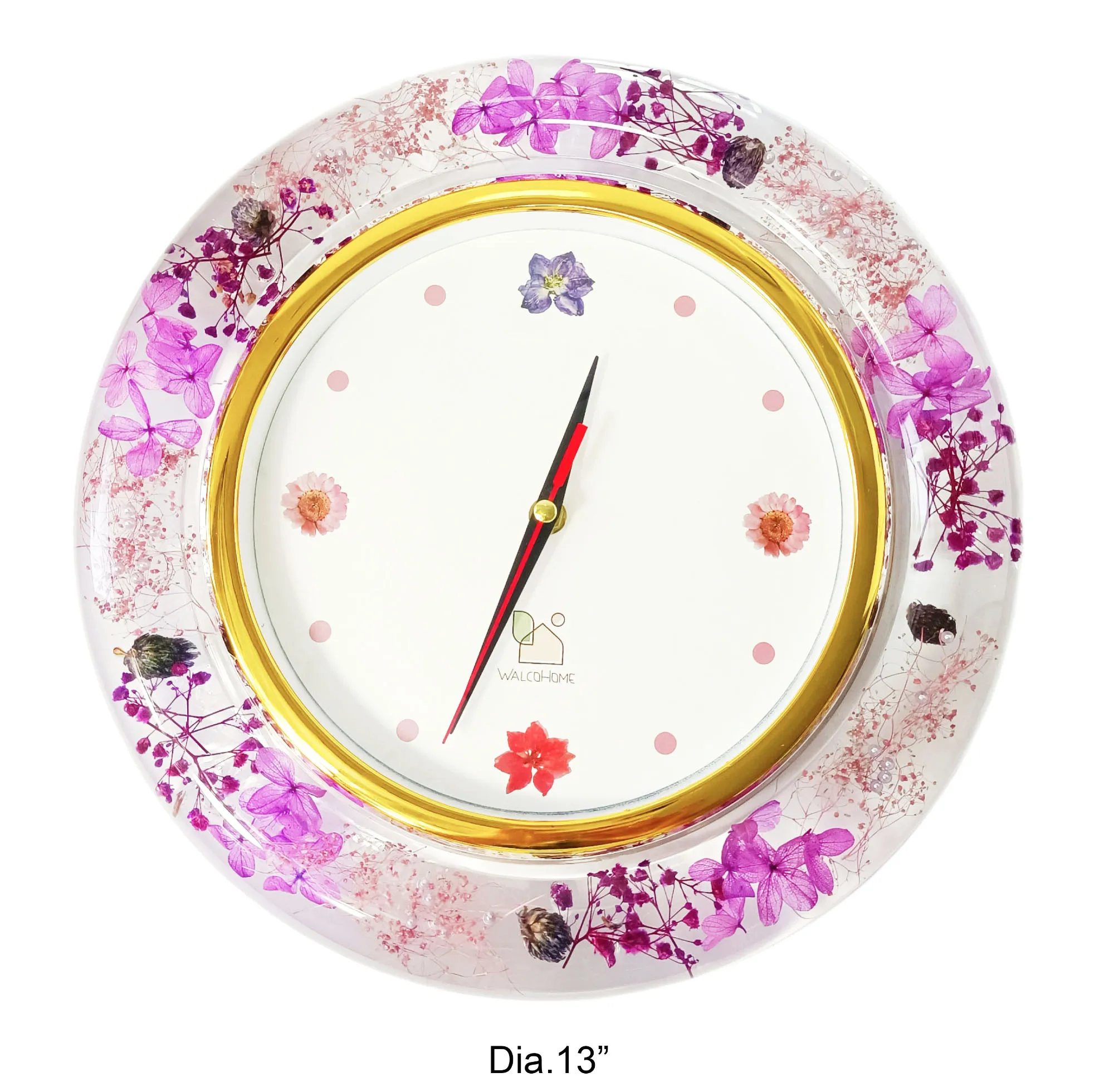 Современные большие акриловые круглые механические настенные часы 13 дюймов, креативное украшение, бесшумное подметание, простота в эксплуатации, для офиса, дома, ресторана 1AA