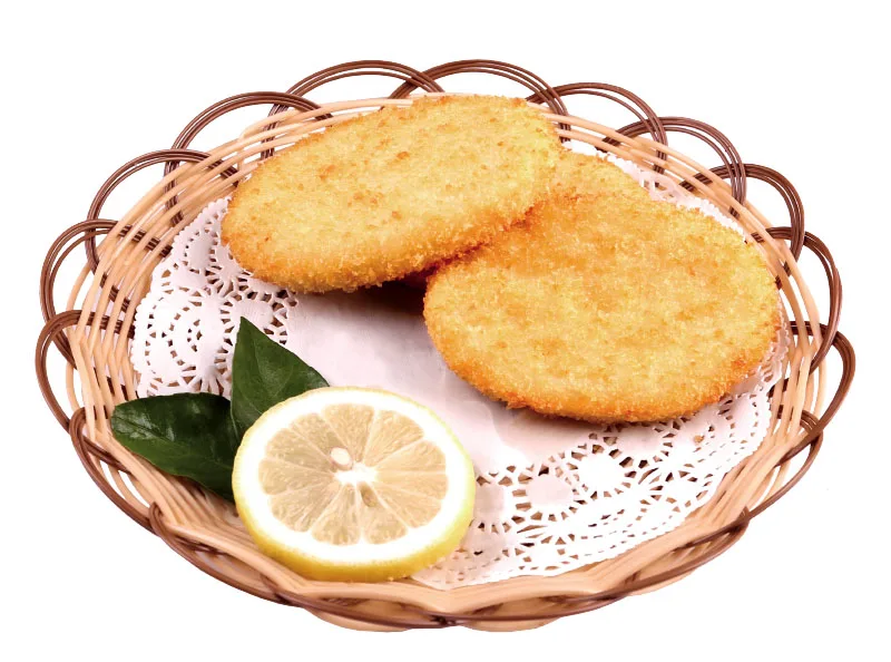 Shandong Ocean Village Food Best Selling Raw Panko Coated Squid Cake Crumbed Calamari Cake For Hotpot Ingredient