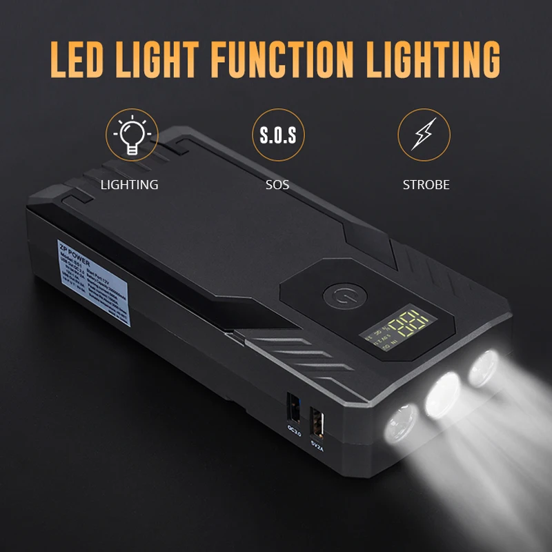 portable car jump starter 1200a peak 12000mah car battery booster jump starter portable