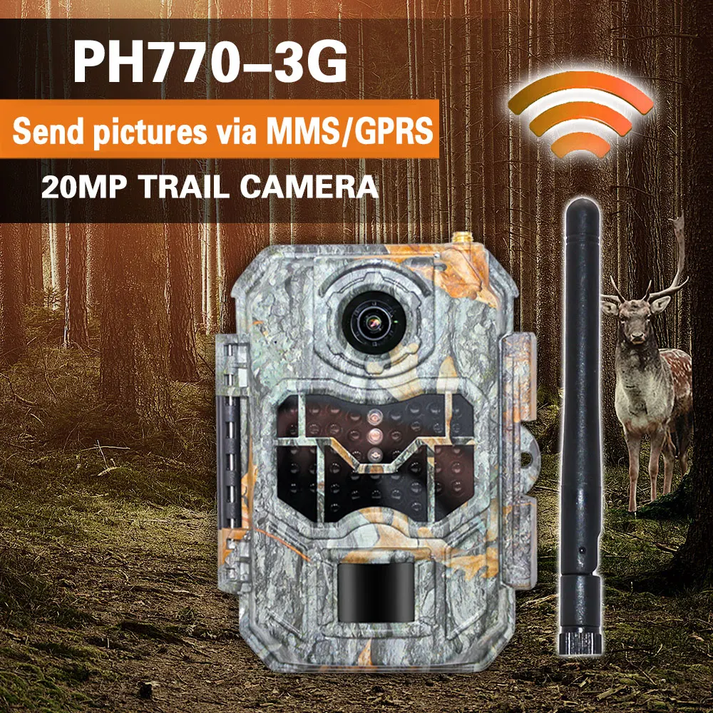 Zecre PH770-3G IP66 водонепроницаемый FHD 20M 1080P с 3G MMS/SMTP/FTP камерой ночного видения 3G охотничья камера