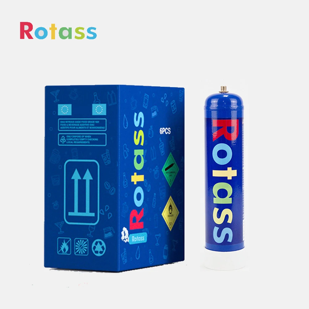 Rotass Blue color 0.95l 100% recyclable carbon steel 0.95 liter gas cylinder 580g whip cream chargers with free nozzle