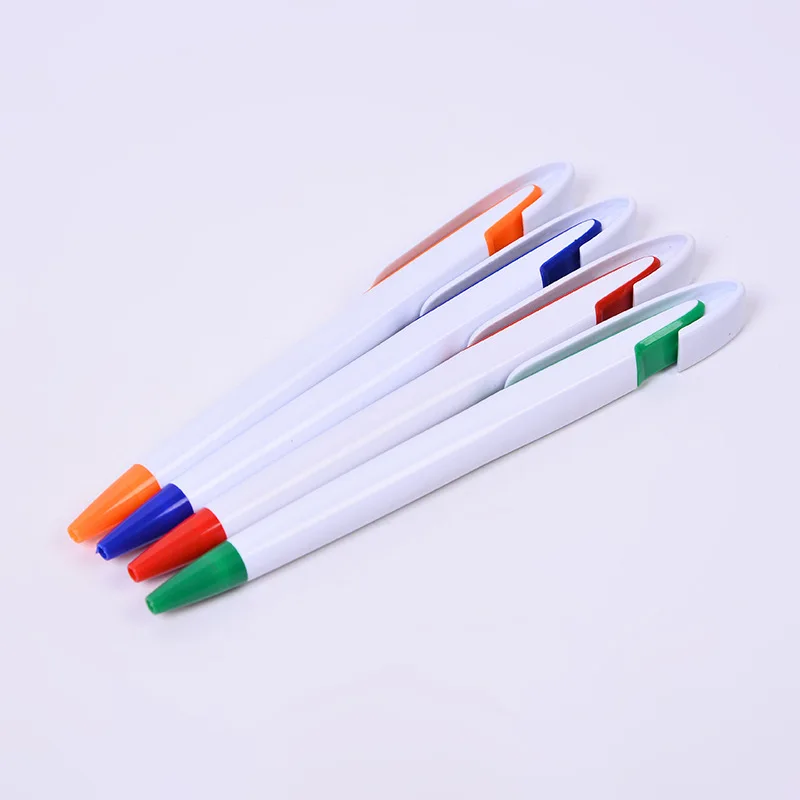 Promotional custom logo colorful wholesale plastic ballpoit pen for office school gift