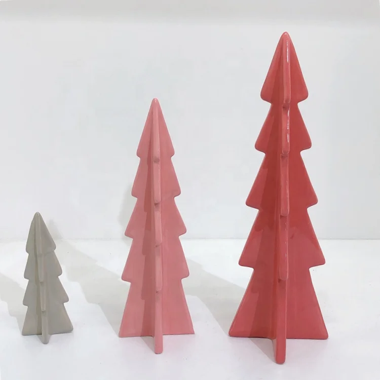 Wholesale 2022 Ceramics Custom Decorative Table Christmas Trees Set