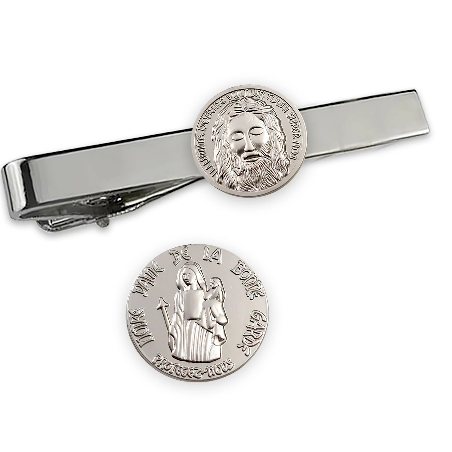 luxury custom metal copper gold silver neck logo animal tie pins clip for men