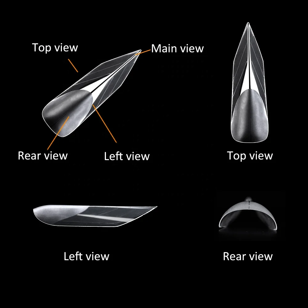 Gelsky 120Pcs Dual Form Nail System Extension Russian Nail Forms Edge Dual Form