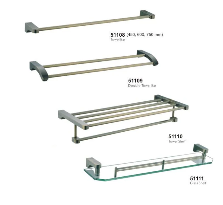 Modern Designed Bronze Surface Wall Hanging Bath Towel Bar Cup Holders Bathroom Accessories Set