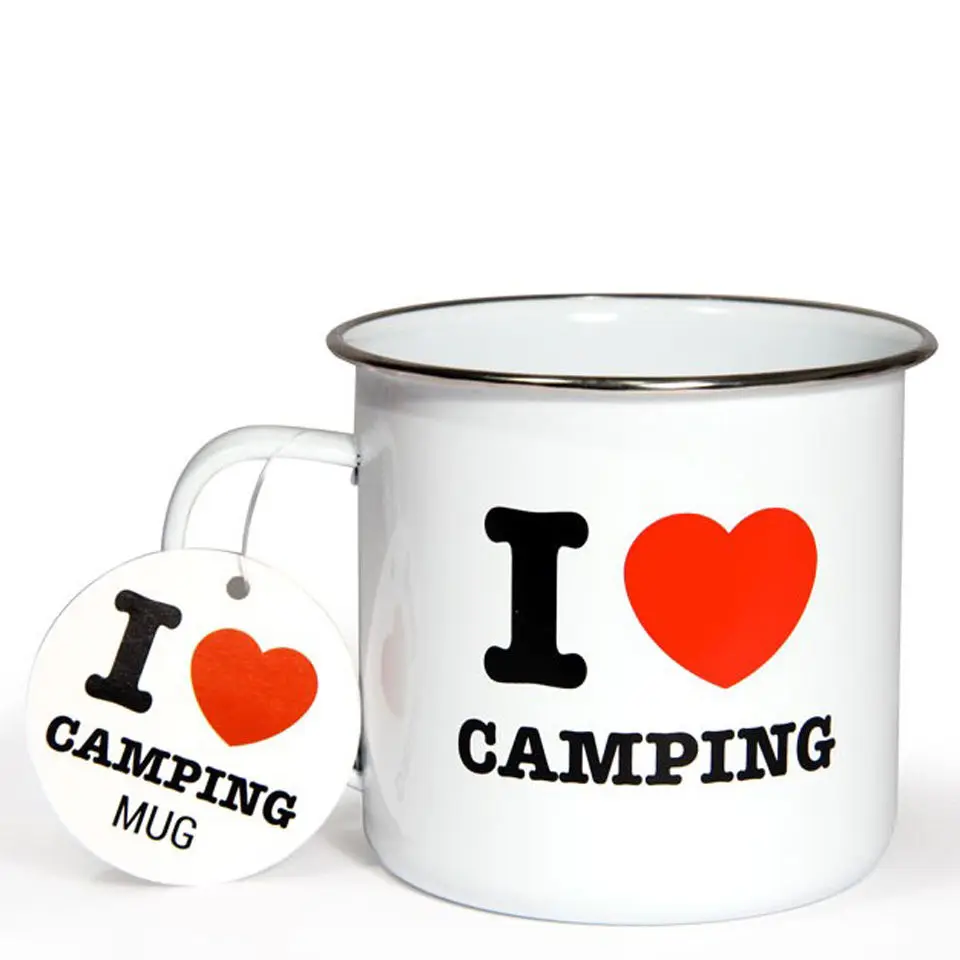 Valentines Day Coating Coloured Printed Custom Cup Enamel Coffee Campfire Mug