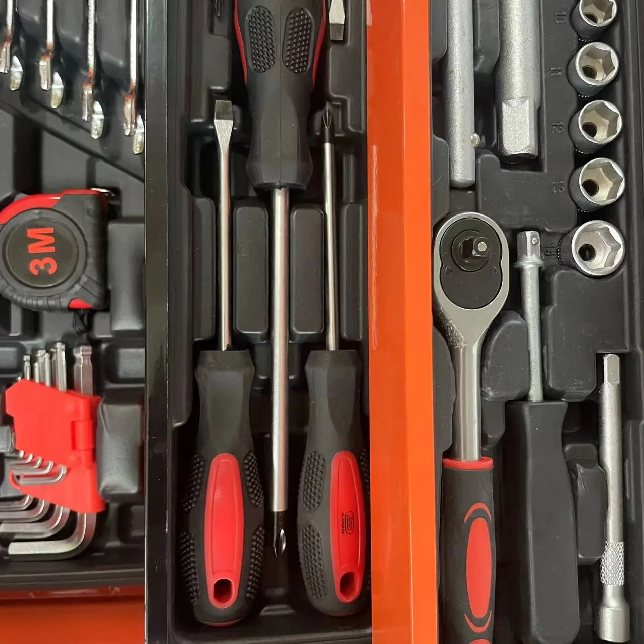 168 PCS Metal Box Tool Set Home Socket Set Auto Mechanic Tools vde