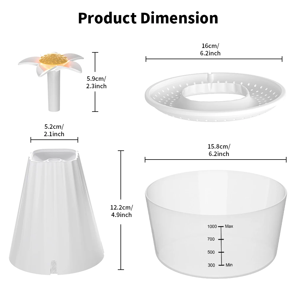 Ultra-long Standby Time Indoor Wireless Infrared Motion Sensor Automatic Pet Water Fountain for Cats Dogs