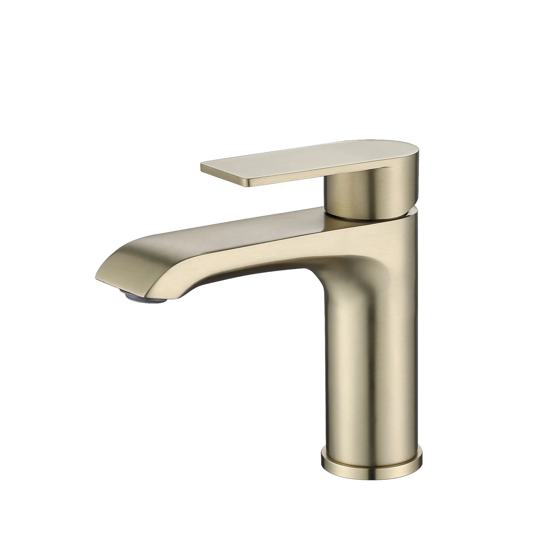 Stainless steel 304 single handle bathroom golden faucet deck mounted wash mixer basin faucet hot cold water tap