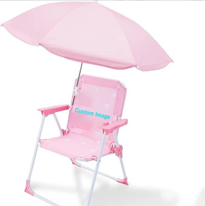 Best Selling Foldable Kids Summer Umbrella Folding Reclining Camping Beach Chair with Canopy Umbrella