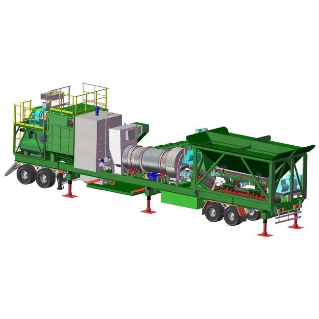 Mini Mobile Drum Mix Asphalt Plant with Capacity 40T/H