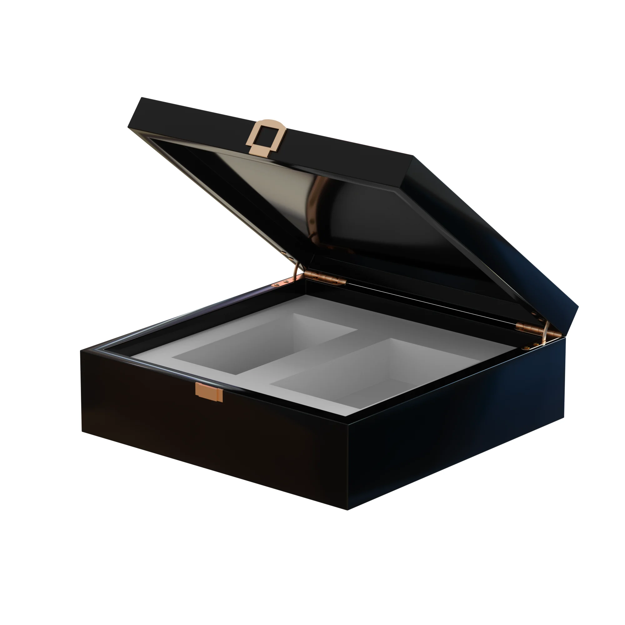 Custom Logo Glass Wooden Boxes Piano Lacquer Wine Box for Perfume Gift Packing Luxury Personalized Jewelry Black Gift Wood Box
