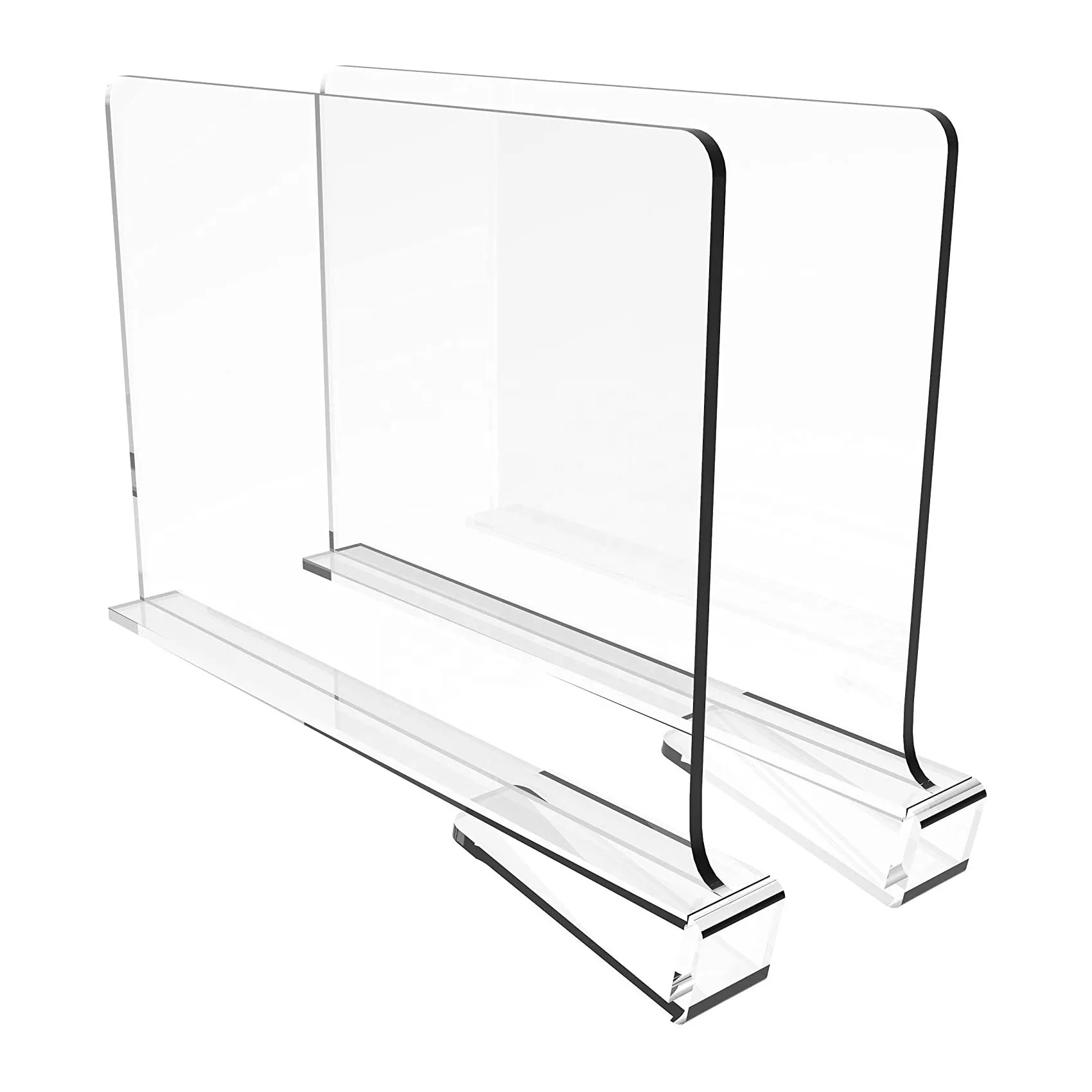6PCS Multifunction Closets Shelf and Closet Separator for Wood Closet Clothes Clear Acrylic Shelf Dividers