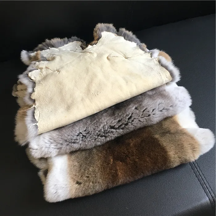 Chinese Chinchilla Rex Rabbit Fur Skin