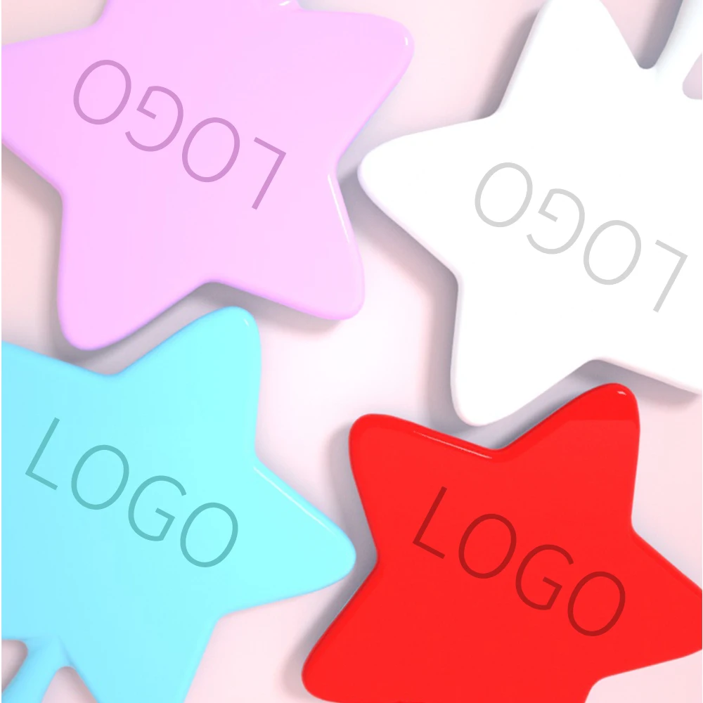 Wholesale Vanity Lovely Big Large Personalized Custom Star Shaped Hand Handheld Makeup Mirror With Logo