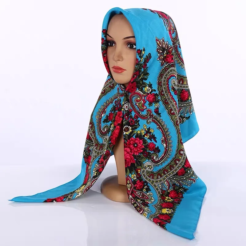 Autumn and winter cashmere plus colorful russian style square scarf ladies shawls wholesale