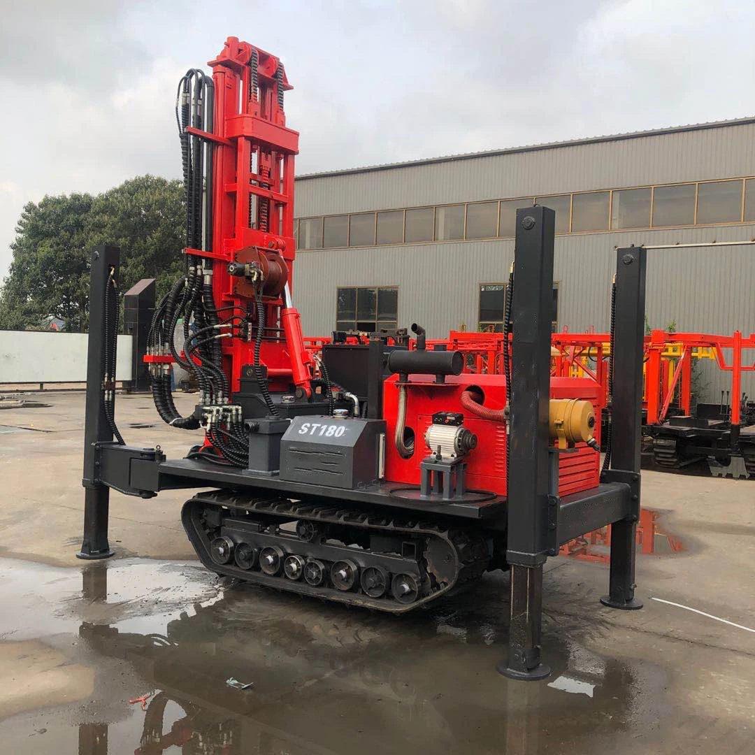 crawler borehole drilling machine water well drilling machine heavy duty portable on trailer water well drilling rig
