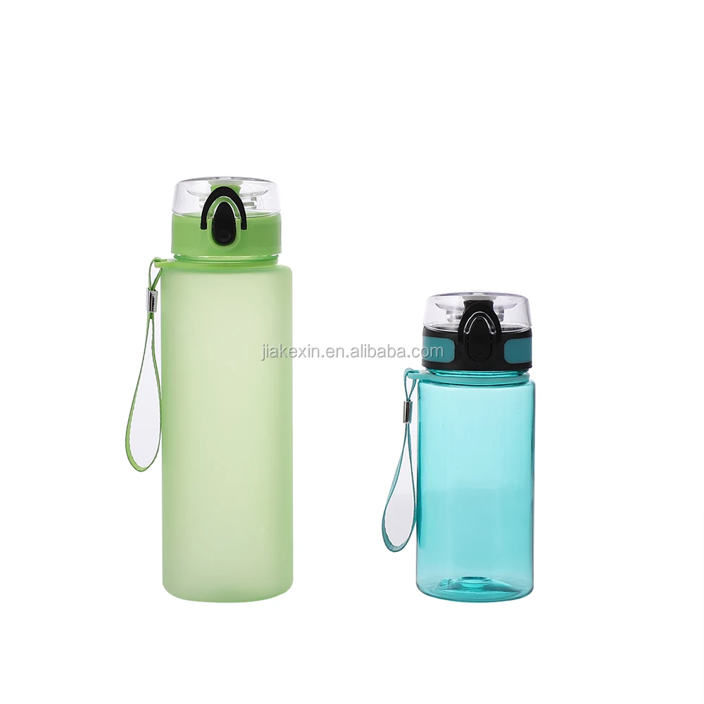 
500ml Personalized plastic frosted sports water bottles with Rubber Coating 