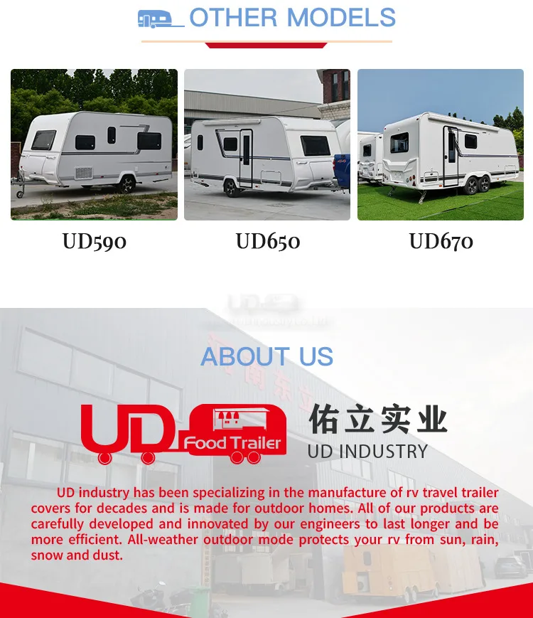UD Industry New Design Truck Motorhome Mini Off Road Camper Trailer Small Rv Caravan