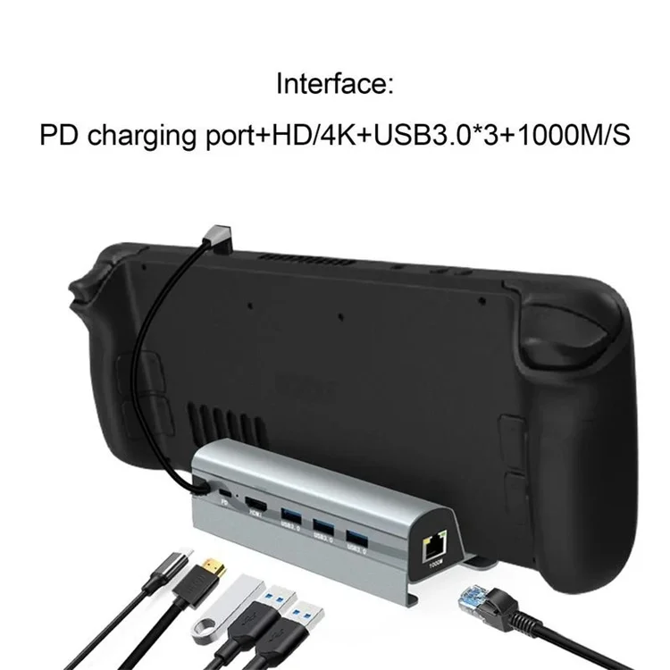 Док-станция для паровой колоды, 6 в 1, USB 3,0, Type-c