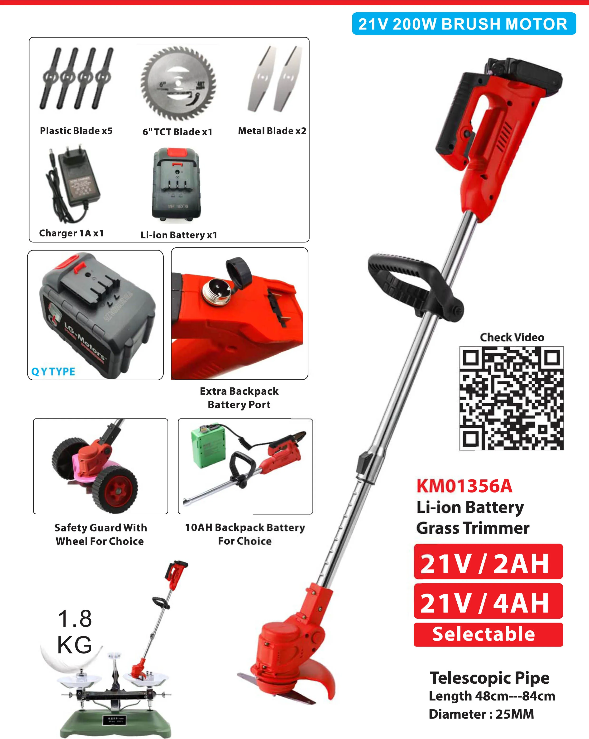  Portable Electric Grass trimmer Cutting Machine li-ion battery cordless