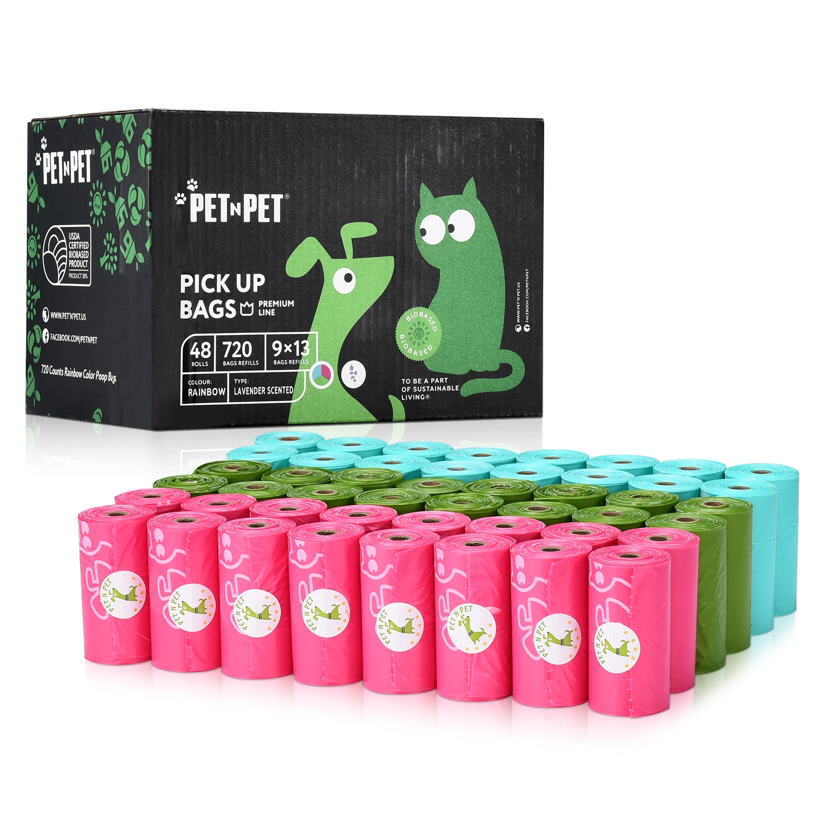 2022 Hot Amazon Dog Poop Bags Custom Printed Biodegradable Bio Poop Bag Eco Friendly Cornstarch Waste Bags For Pet Suppliers