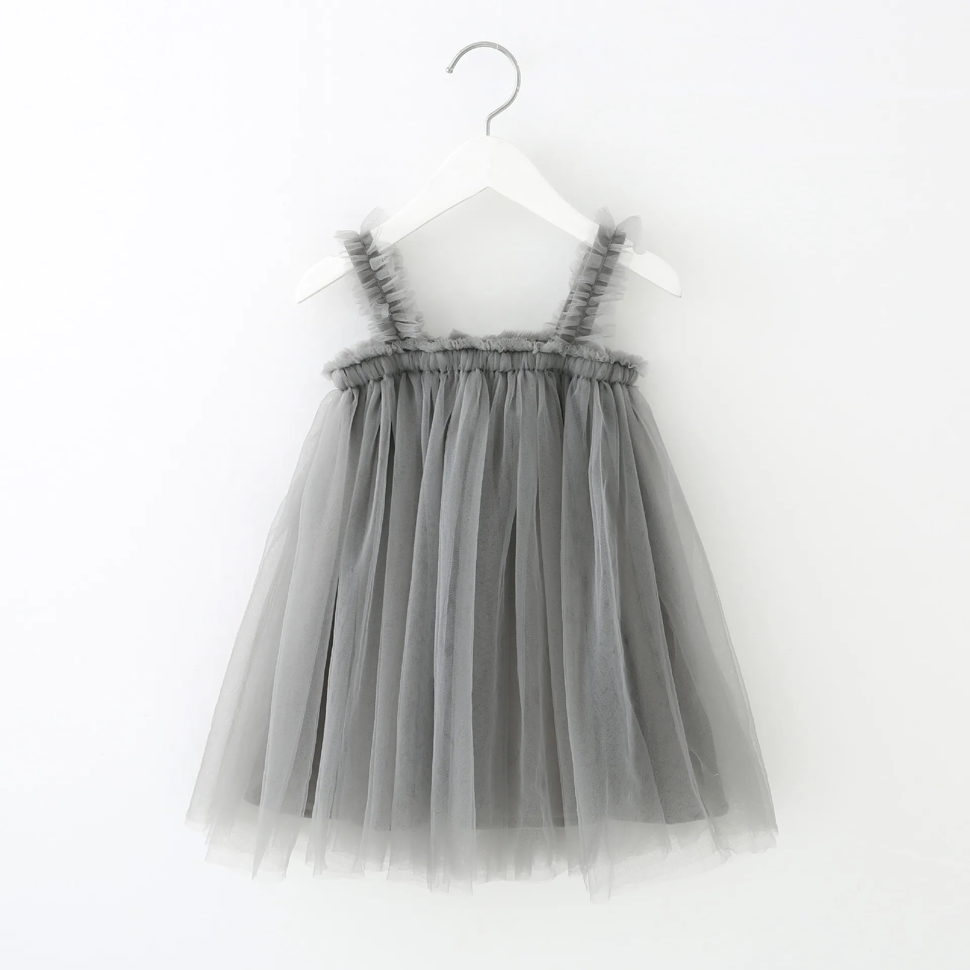 RTS Girls Tulle Skirt sleeveless dress for little girls party dresses fluffy skirt sling lace dresses